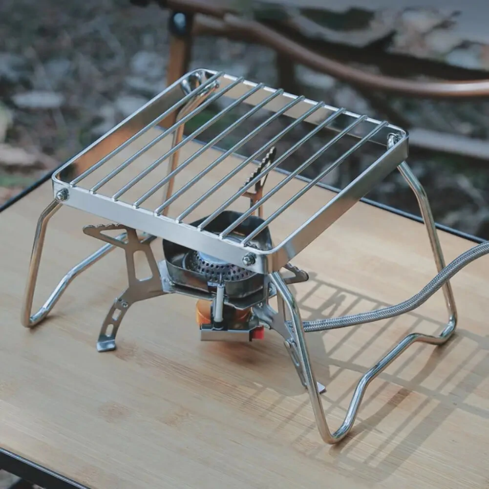 Outdoor Portable Foldable Stove Stand Rack Camping Pot Bracket Holder Gas Stoves Burner Bracket Travel BBQ Barbecue Accessories (image for) Outdoor Portable Foldable Stove Stand Rack Camping Pot Bracket Holder Gas Stoves Burner Bracket Travel BBQ Barbecue Accessories